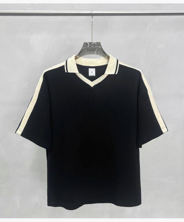 Custom Waffle Boxy Cropped Polo Shirt K1182 - Style 11D69C - product detail view 14