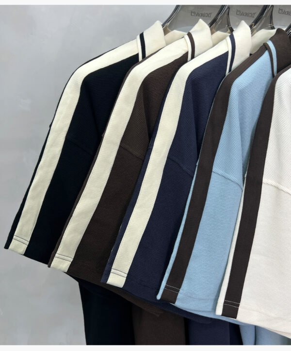 Custom Waffle Boxy Cropped Polo Shirt K1182 - Style 11D69C - product detail view 16