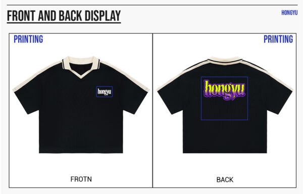 Custom Waffle Boxy Cropped Polo Shirt K1182 - Style 11D69C - product detail view 9