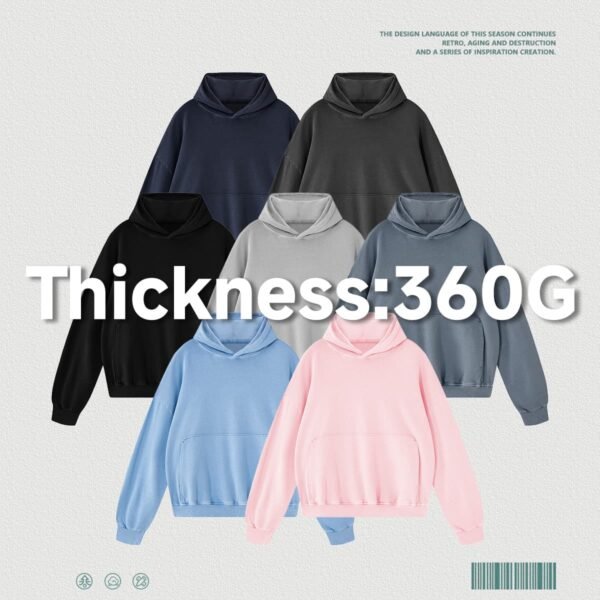 Custom Washed Boxy Pullover Hoodie 27629 - Style 046618 - product detail view 3 Custom Washed Boxy Pullover Hoodie 27629 - Style 046618 - product detail view 3