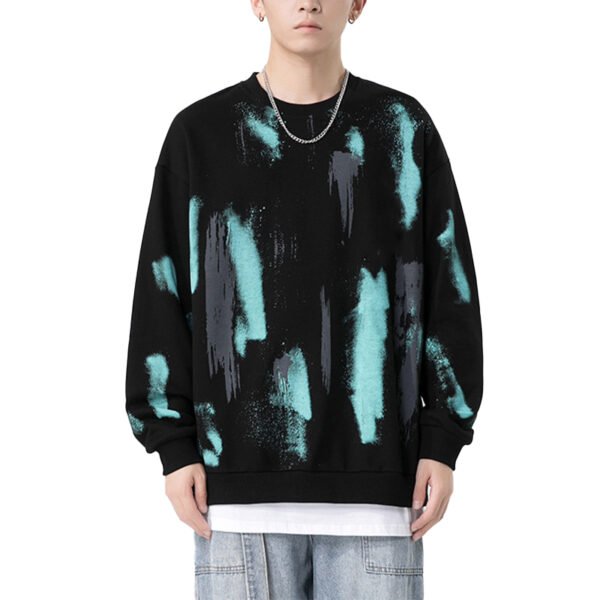 Custom Brush-Graphic Oversized Crewneck Sweatshirt | VW-8138 - Style 8138C4 - product detail view 2 Custom Brush-Graphic Oversized Crewneck Sweatshirt | VW-8138 - Style 8138C4 - product detail view 2