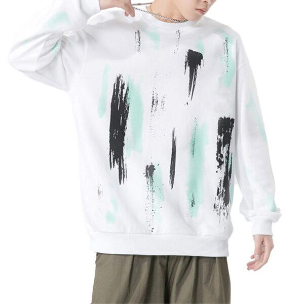 Custom Brush-Graphic Oversized Crewneck Sweatshirt | VW-8138 - Style 8138C4 - product detail view 3 Custom Brush-Graphic Oversized Crewneck Sweatshirt | VW-8138 - Style 8138C4 - product detail view 3
