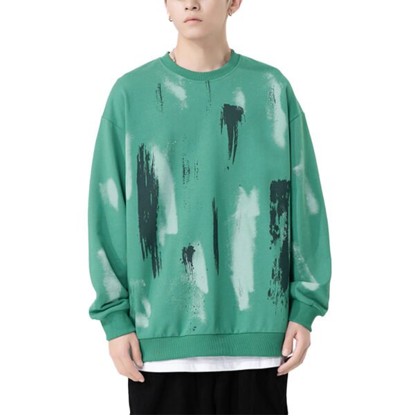 Custom Brush-Graphic Oversized Crewneck Sweatshirt | VW-8138 - Style 8138C4 - product detail view 4 Custom Brush-Graphic Oversized Crewneck Sweatshirt | VW-8138 - Style 8138C4 - product detail view 4