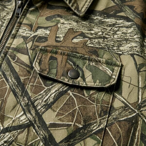Custom Leaf Camo Zip-Front Canvas Jacket - VW075A - Style 075A64 - product detail view 8 Custom Leaf Camo Zip-Front Canvas Jacket - VW075A - Style 075A64 - product detail view 8