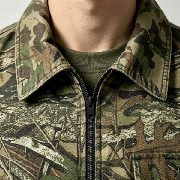 Custom Leaf Camo Zip-Front Canvas Jacket - VW075A - Style 075A64 - product detail view 9 Custom Leaf Camo Zip-Front Canvas Jacket - VW075A - Style 075A64 - product detail view 9
