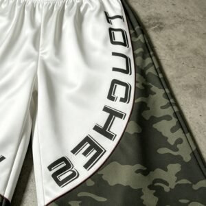 Custom Camo Panel Cropped Capri Pants - Style F3F537