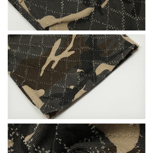 Custom Camo Quilted Wide-Leg Overlay Pants - Style 8677DD - product detail view 7 Custom Camo Quilted Wide-Leg Overlay Pants - Style 8677DD - product detail view 7