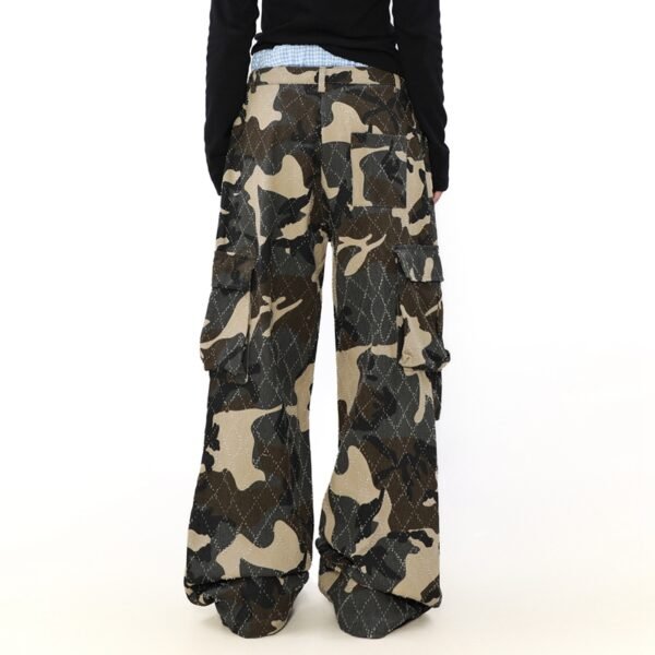 Custom Camo Quilted Wide-Leg Overlay Pants - Style 8677DD - product detail view 8 Custom Camo Quilted Wide-Leg Overlay Pants - Style 8677DD - product detail view 8