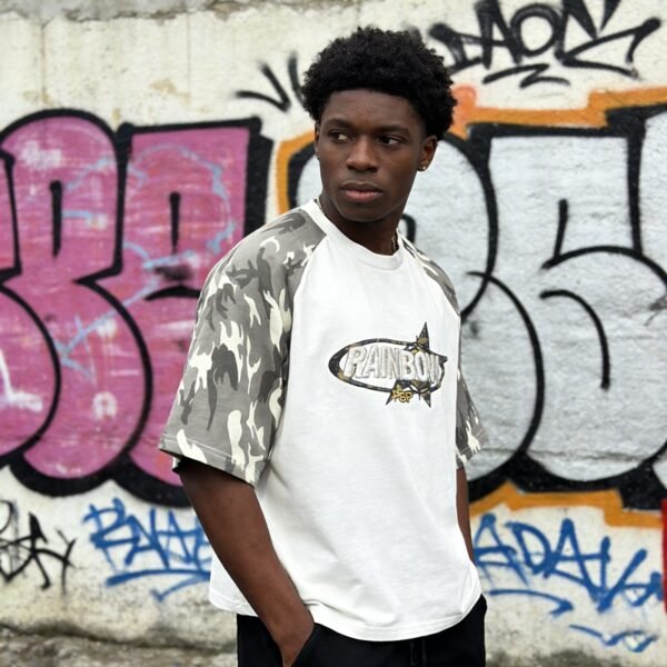 Custom Camo Raglan 3D Embroidery T-Shirt - Style EFF561 - product detail view 8