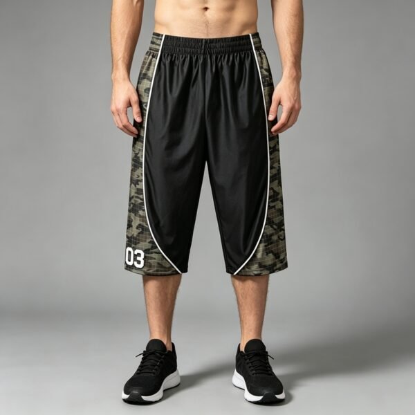 Custom Camouflage Panel Capri Pants - Style 86AE98 - product detail view 6 Custom Camouflage Panel Capri Pants - Style 86AE98 - product detail view 6