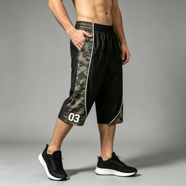 Custom Camouflage Panel Capri Pants - Style 86AE98 - product detail view 7 Custom Camouflage Panel Capri Pants - Style 86AE98 - product detail view 7