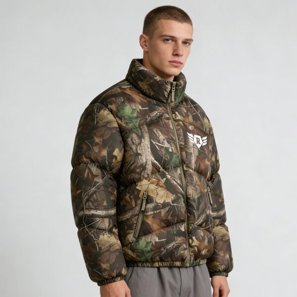 Custom Camouflage Printed Puffer Jacket - Style 558214 Custom Camouflage Printed Puffer Jacket - Style 558214