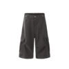 Custom Utility Cargo Shorts With Protected Pile Finish - Style 5F7DB8 Dark grey utility cargo shorts with multiple pockets