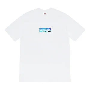 Custom White Blue Center Graphic T-Shirt F4B60446 - Style F4B604