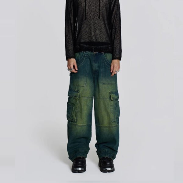 Custom Chain Detail Washed Loose Jeans - Style D9DB2E - product detail view 4 Custom Chain Detail Washed Loose Jeans - Style D9DB2E - product detail view 4