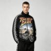 Custom Checkerboard Panel Racing Bomber Jacket - Style 938AFA - product detail view 4