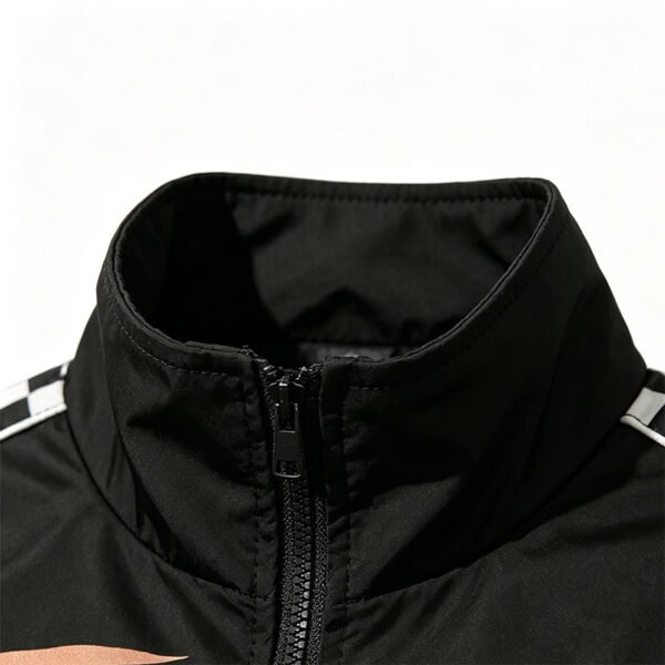 Custom Checkerboard Panel Racing Bomber Jacket - Style 938AFA - product detail view 6