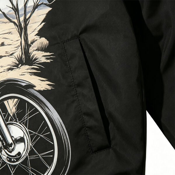 Custom Checkerboard Panel Racing Bomber Jacket - Style 938AFA - product detail view 7