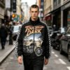 Custom Checkerboard Panel Racing Bomber Jacket - Style 938AFA - product detail view 9