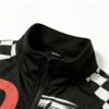 Custom Checkerboard Racing Bomber Jacket - Style B5D0C6 - product detail view 7 Custom Checkerboard Racing Bomber Jacket - Style B5D0C6 - product detail view 7