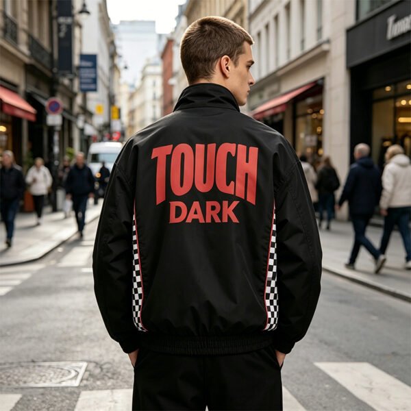 Custom Checkerboard Racing Panel Bomber Jacket - Style 59B972 - product detail view 4