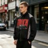 Custom Checkerboard Racing Panel Bomber Jacket - Style 59B972 - product detail view 6