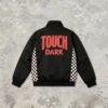 Custom Checkerboard Racing Panel Bomber Jacket - Style 59B972 - product detail view 11