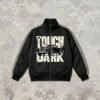Custom Checkerboard Sleeve Racing Bomber Jacket - Style A66ACA