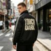 Custom Checkerboard Sleeve Racing Bomber Jacket - Style A66ACA - product detail view 5