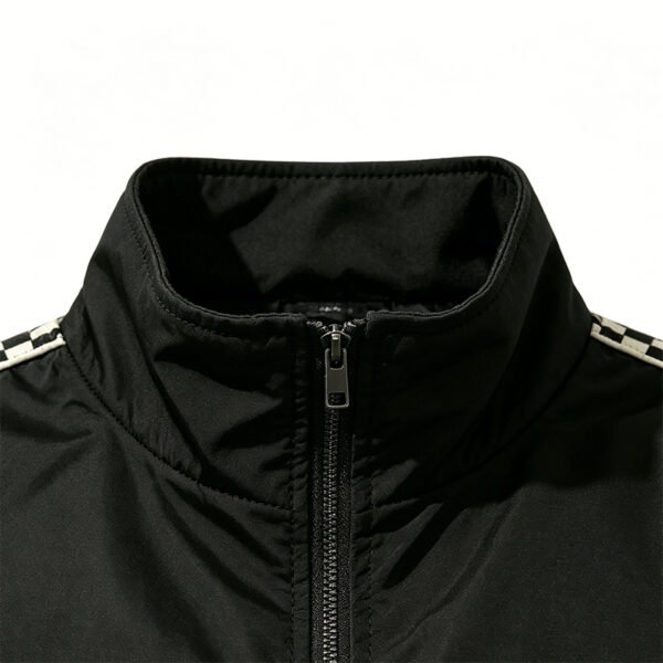 Custom Checkerboard Sleeve Racing Bomber Jacket - Style A66ACA - product detail view 7