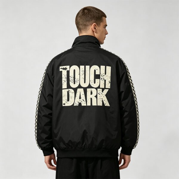 Custom Checkerboard Sleeve Racing Bomber Jacket - Style A66ACA - product detail view 10