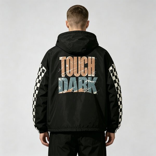 Custom Checkerboard Sleeve Graphic Half-Zip Windbreaker 98C5A6B099744FAD - Style 98C5A6 - product detail view 5 Custom Checkerboard Sleeve Graphic Half-Zip Windbreaker 98C5A6B099744FAD - Style 98C5A6 - product detail view 5