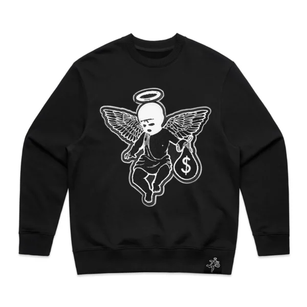 Custom Chenille Angel Graphic Crewneck Sweatshirt - Style F3C641 - product detail view 2