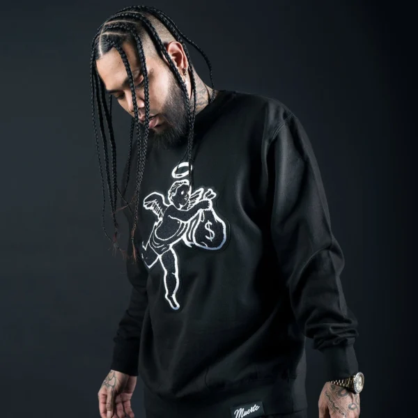 Custom Chenille Graphic Crewneck Sweatshirt - Style 921A37 - product detail view 2 Custom Chenille Graphic Crewneck Sweatshirt - Style 921A37 - product detail view 2