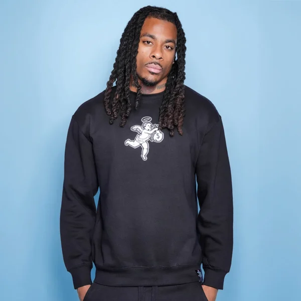 Custom Chenille Patch Crewneck Sweatshirt - Style 909101 - product detail view 2 Custom Chenille Patch Crewneck Sweatshirt - Style 909101 - product detail view 2