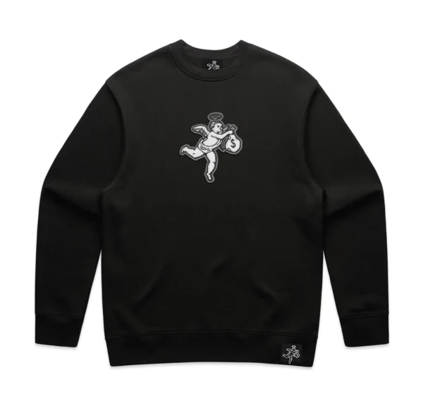 Custom Chenille Patch Crewneck Sweatshirt - Style 909101 - product detail view 4 Custom Chenille Patch Crewneck Sweatshirt - Style 909101 - product detail view 4