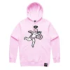 Custom Pink Chenille Patch Pullover Hoodie | - Style B12C54 - product detail view 10 Custom Pink Chenille Patch Pullover Hoodie | - Style B12C54 - product detail view 10