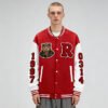 Custom Contrast Sleeve Chenille Varsity Jacket - Style 67CD4A - product detail view 3