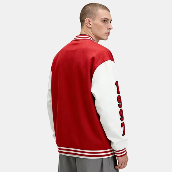 Custom Contrast Sleeve Chenille Varsity Jacket - Style 67CD4A - product detail view 5