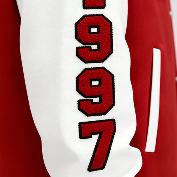 Custom Contrast Sleeve Chenille Varsity Jacket - Style 67CD4A - product detail view 6