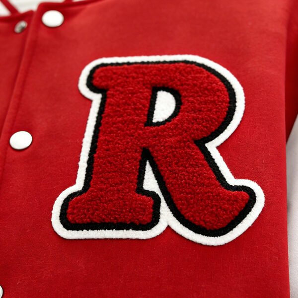 Custom Contrast Sleeve Chenille Varsity Jacket - Style 67CD4A - product detail view 8