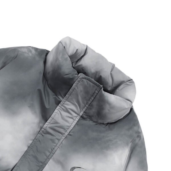 Custom Cloud-Dyed Stand Collar Puffer Jacket - Style 097560 - product detail view 10