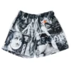 Custom Monochrome Collage Fleece Shorts - Style BB0614 - product detail view 3