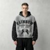 Custom Color-Block Boxy Graphic Hoodie - VW-EACE - Style EACE04 - product detail view 2