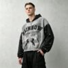 Custom Color-Block Boxy Graphic Hoodie - VW-EACE - Style EACE04 - product detail view 3