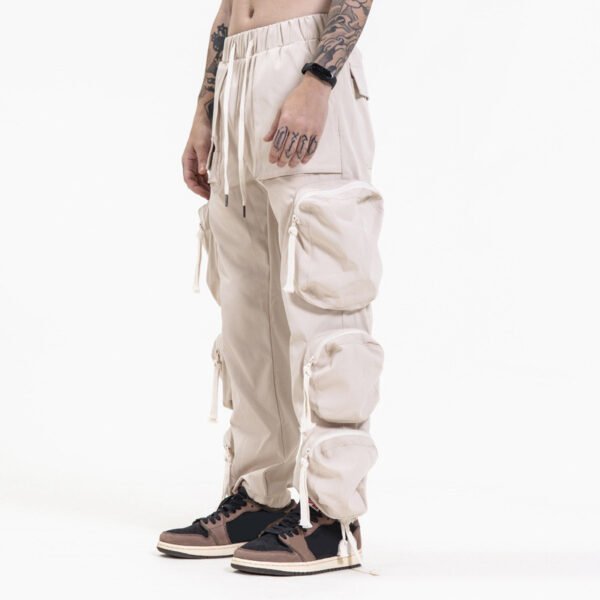 Custom Multi-Pocket Color-Block Cargo Jeans | - Style 869697 - product detail view 4