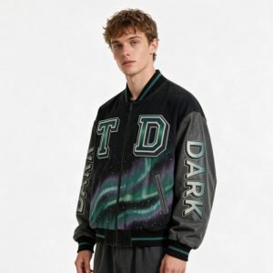 Custom Color-Block Graphic Bomber Jacket - Style 29835D