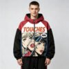 Custom Pop-Art Color-Block Hooded Jacket | - Style C44699 - product detail view 2