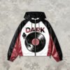 Custom Color-Block Record Graphic Hooded Jacket - Style AE00B8 - product detail view 10 Custom Color-Block Record Graphic Hooded Jacket - Style AE00B8 - product detail view 10