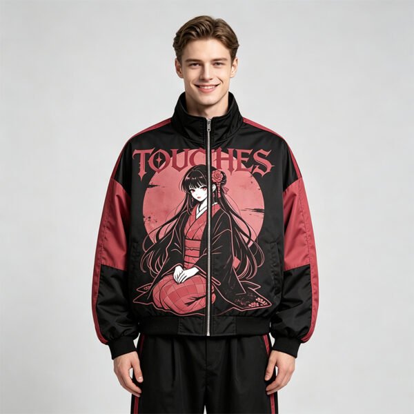 Custom Color-Block Graphic Zip Jacket - Style 1BC07D - product detail view 6 Custom Color-Block Graphic Zip Jacket - Style 1BC07D - product detail view 6